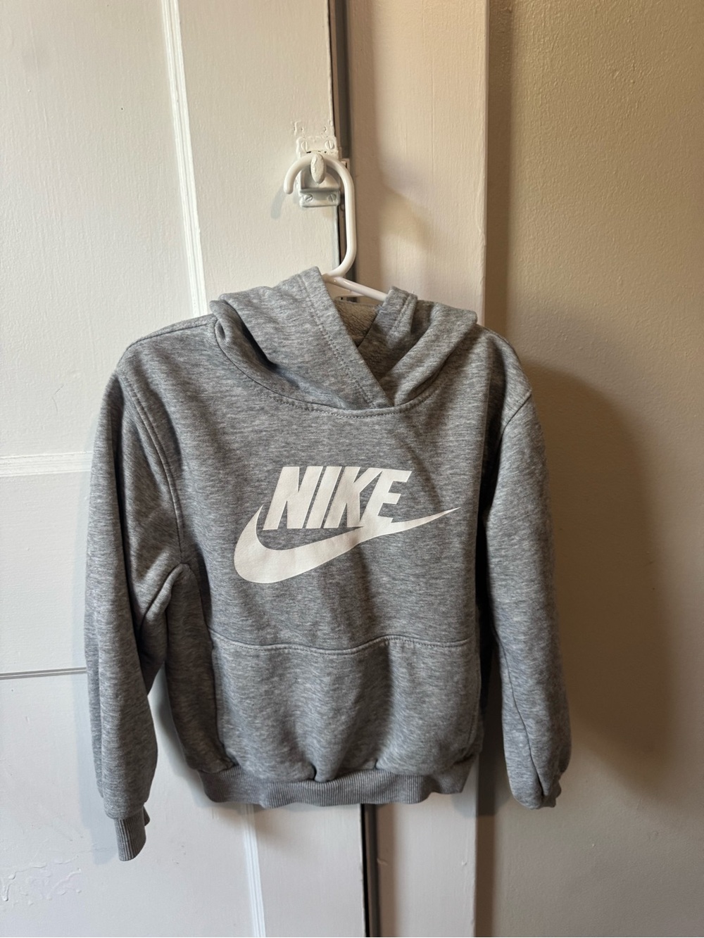 Nike Light Gray Hoodie with White Swoosh